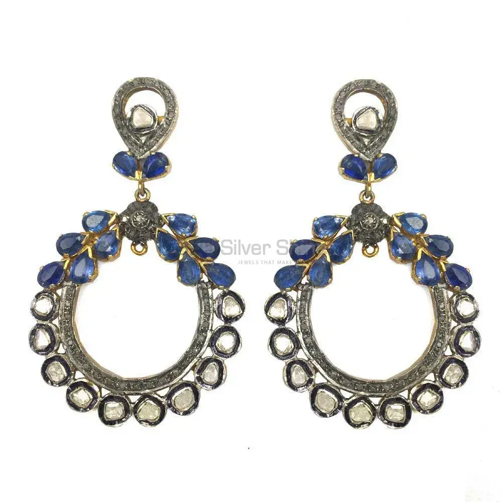 Best Design 925 Sterling Silver Earrings Wholesaler In Iolite Gemstone Jewelry 925SE1381
