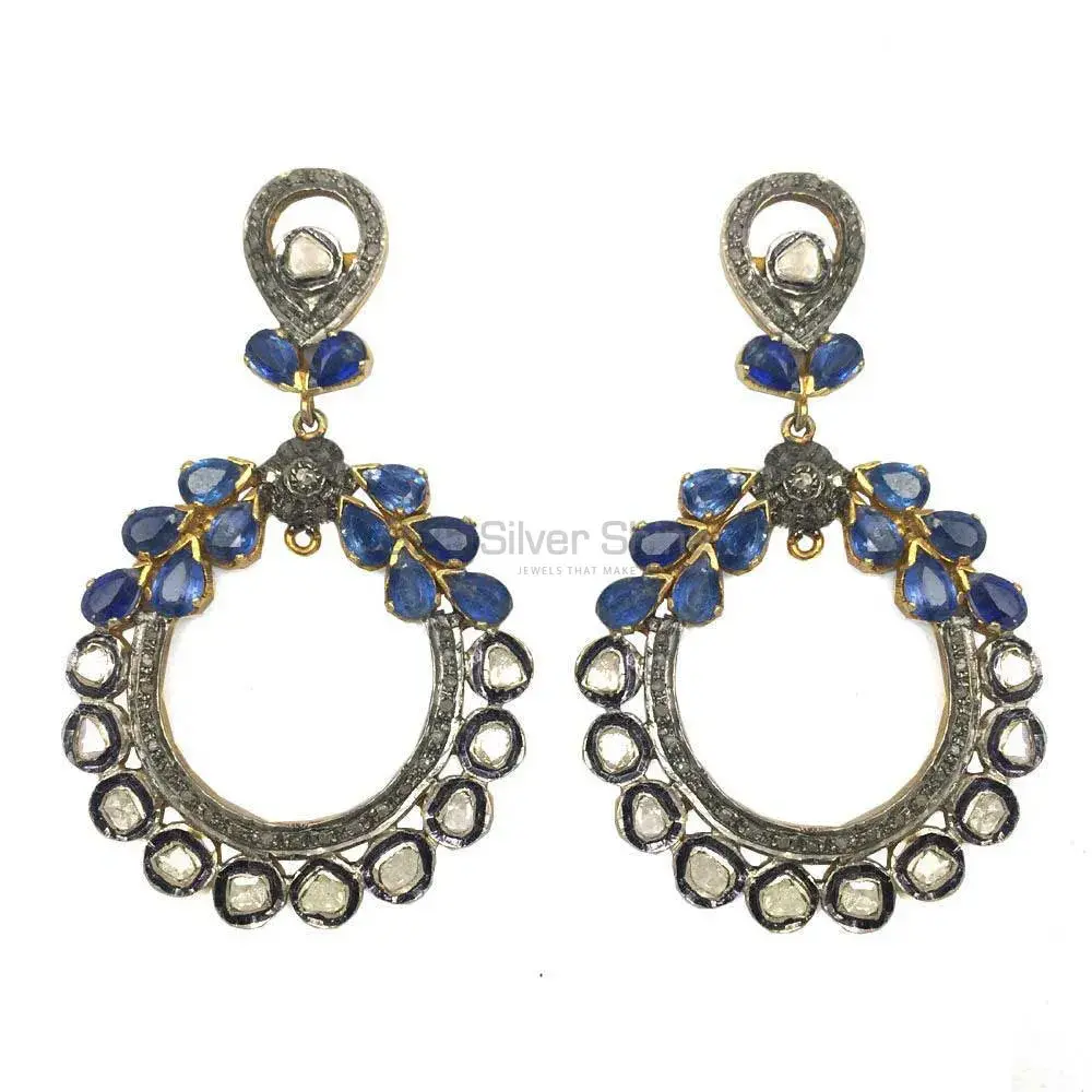 925 Sterling Silver Earrings In Iolite Gemstone Jewelry 925SE1381_0