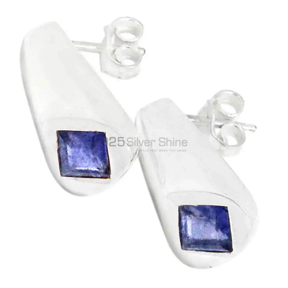 925 Sterling Silver Earrings In Iolite Gemstone Jewelry 925SE442_0