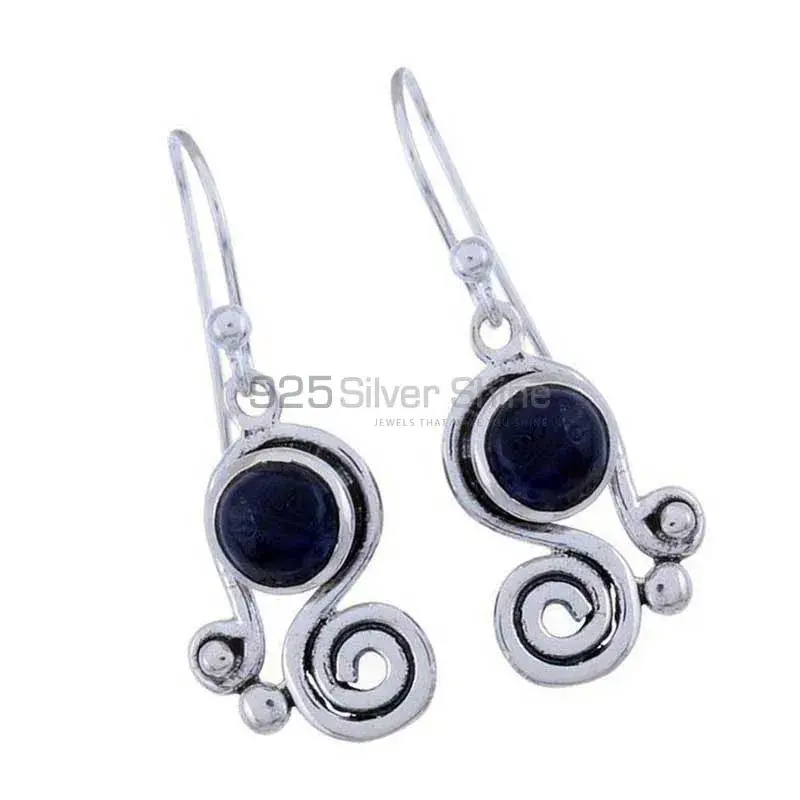 Best Design 925 Sterling Silver Earrings Wholesaler In Lapis Gemstone Jewelry 925SE1223_0