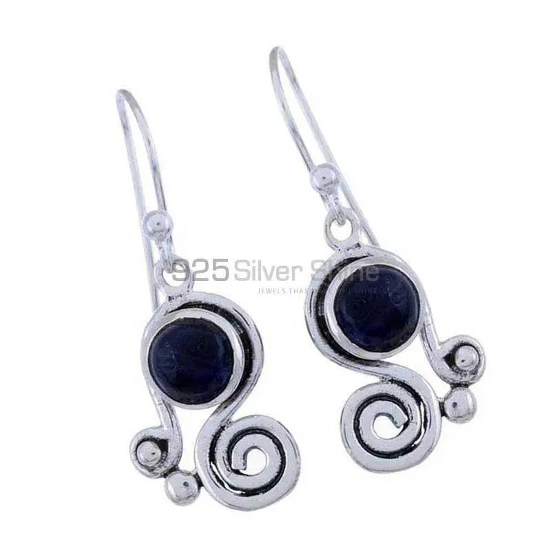 925 Sterling Silver Earrings In Lapis Gemstone Jewelry 925SE1223_1