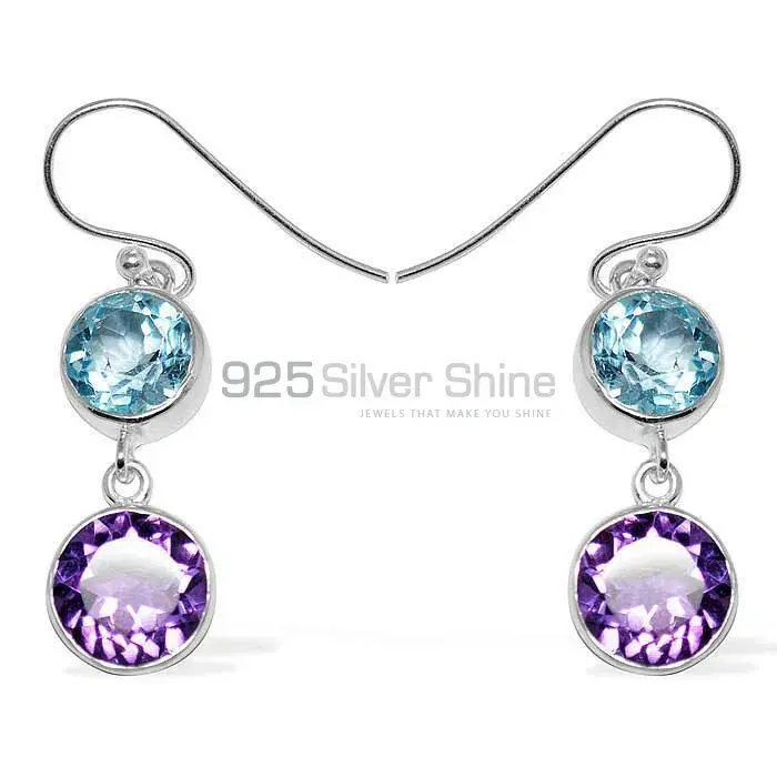 Best Design 925 Sterling Silver Earrings Wholesaler In Multi Gemstone Jewelry 925SE1153