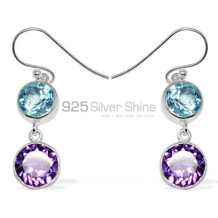925 Sterling Silver Earrings In Multi Gemstone Jewelry 925SE1153_0