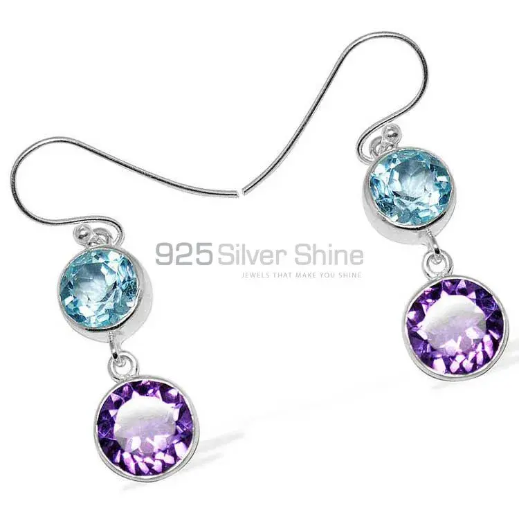 Best Design 925 Sterling Silver Earrings Wholesaler In Multi Gemstone Jewelry 925SE1153_0