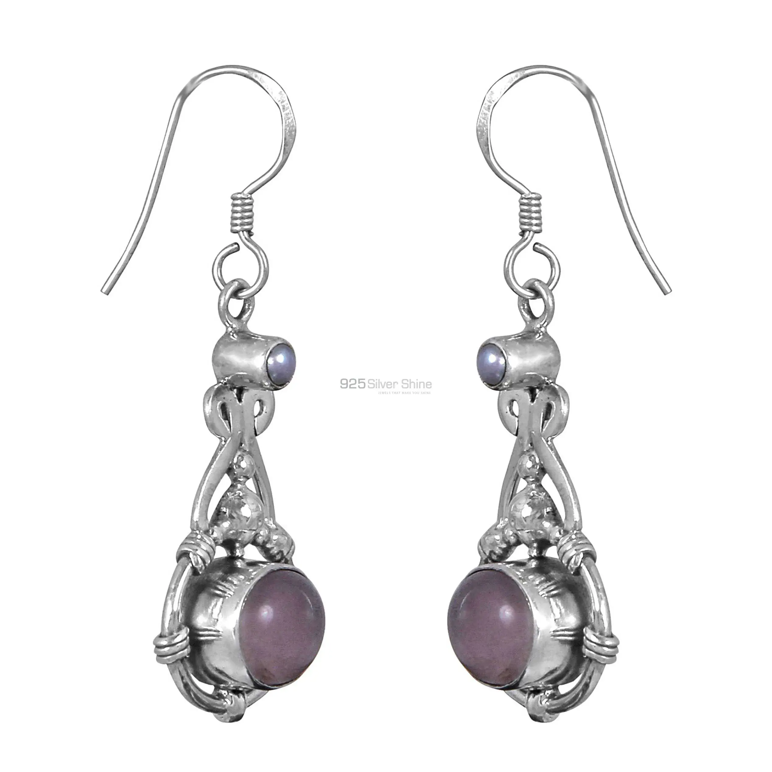 925 Sterling Silver Earrings In Multi Gemstone Jewelry 925SE284_1