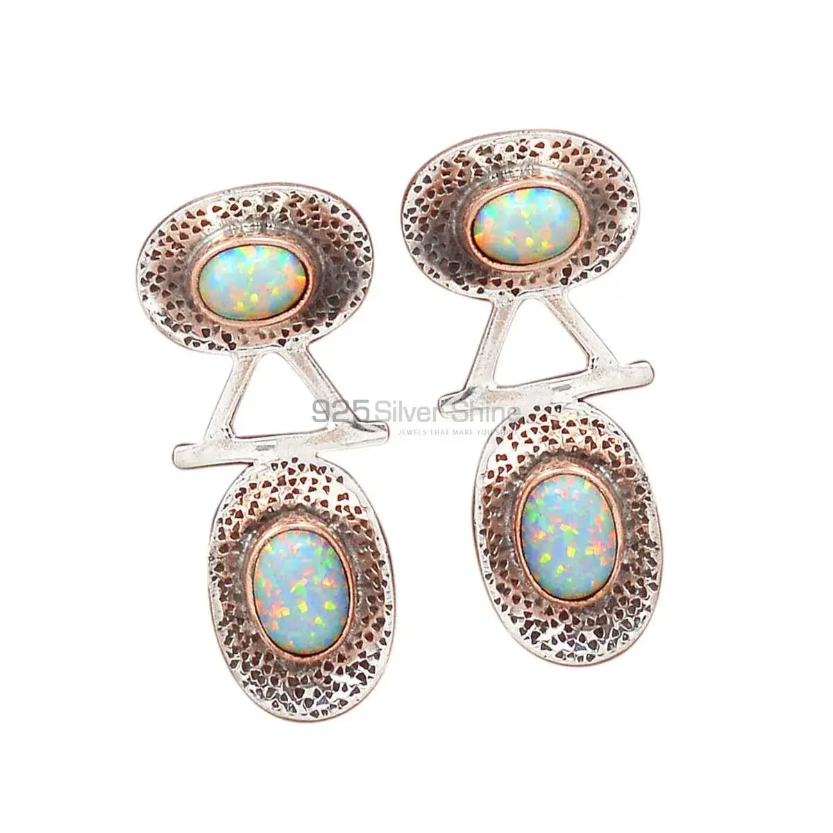 925 Sterling Silver Earrings In Opal Gemstone Jewelry 925SE2157_0