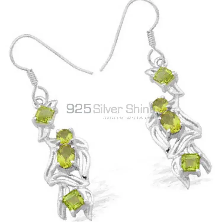 Best Design 925 Sterling Silver Earrings Wholesaler In Peridot Gemstone Jewelry 925SE916_0