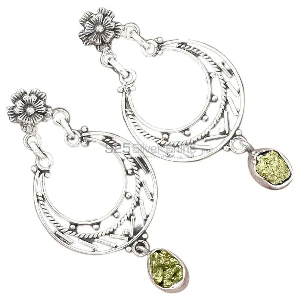 Best Design 925 Sterling Silver Earrings Wholesaler In Pyrite Druzy Gemstone Jewelry 925SE3107_1