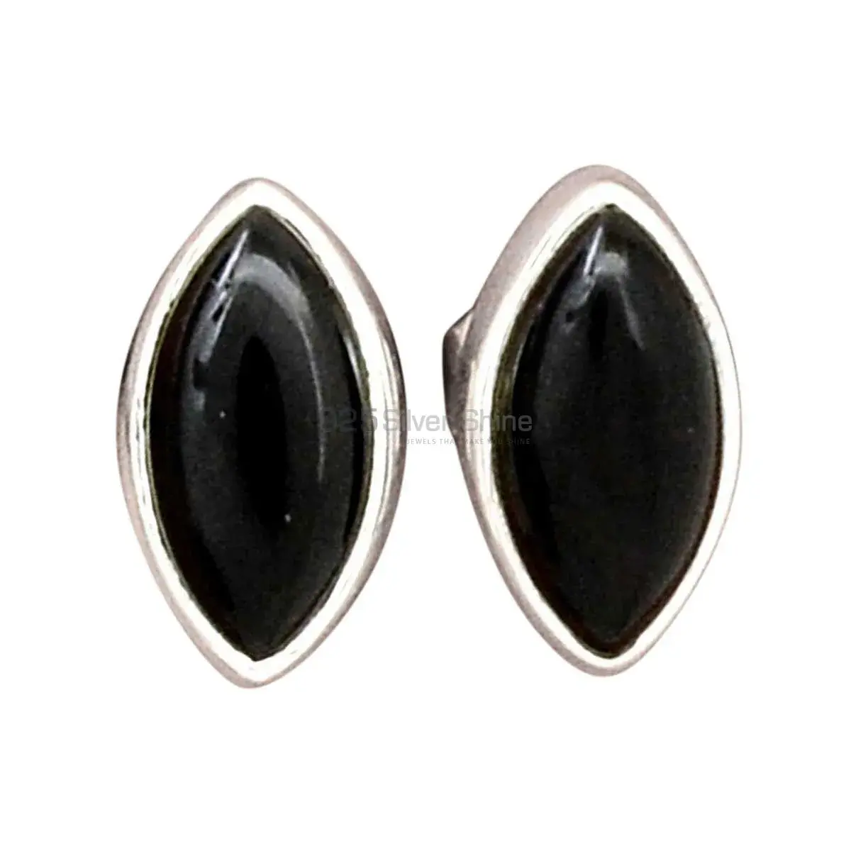 Best Design 925 Sterling Silver Handmade Earrings Exporters In Black Onyx Gemstone Jewelry 925SE2709