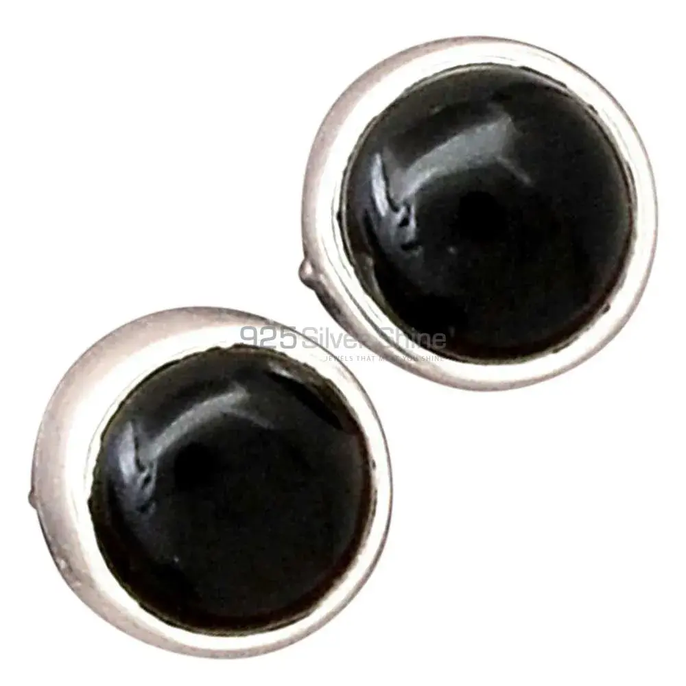 Best Design 925 Sterling Silver Handmade Earrings Exporters In Black Onyx Gemstone Jewelry 925SE2709_0