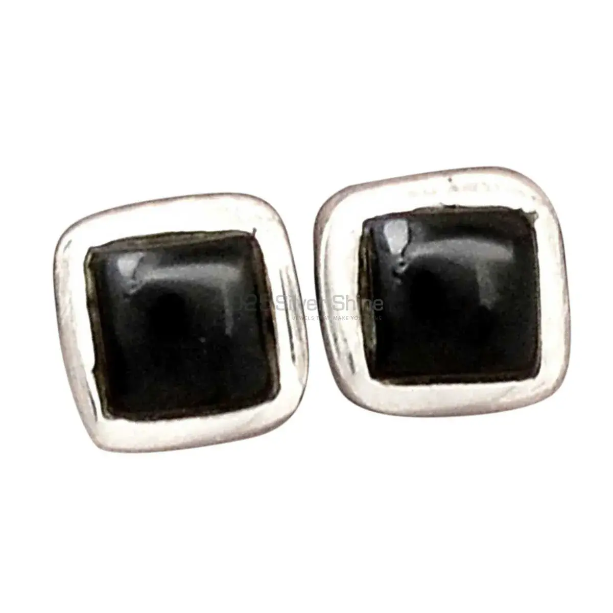 Best Design 925 Sterling Silver Handmade Earrings Exporters In Black Onyx Gemstone Jewelry 925SE2709_9