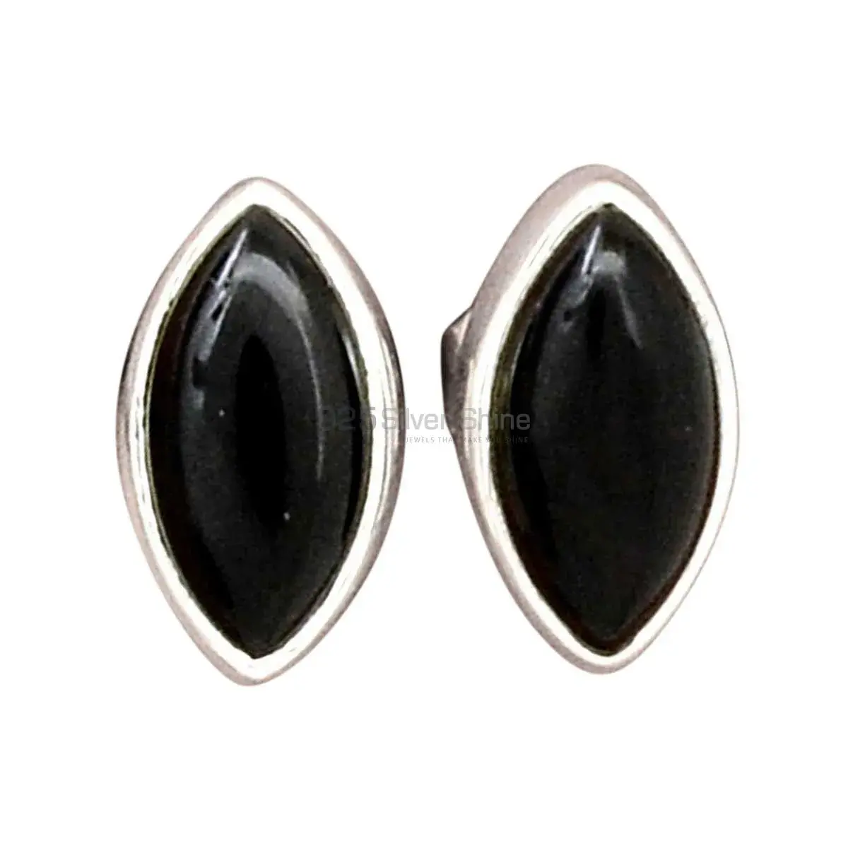 925 Sterling Silver Handmade Earrings In Black Onyx Gemstone Jewelry 925SE2709_2