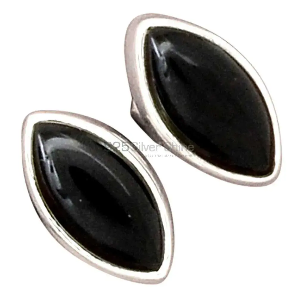 925 Sterling Silver Handmade Earrings In Black Onyx Gemstone Jewelry 925SE2709_3