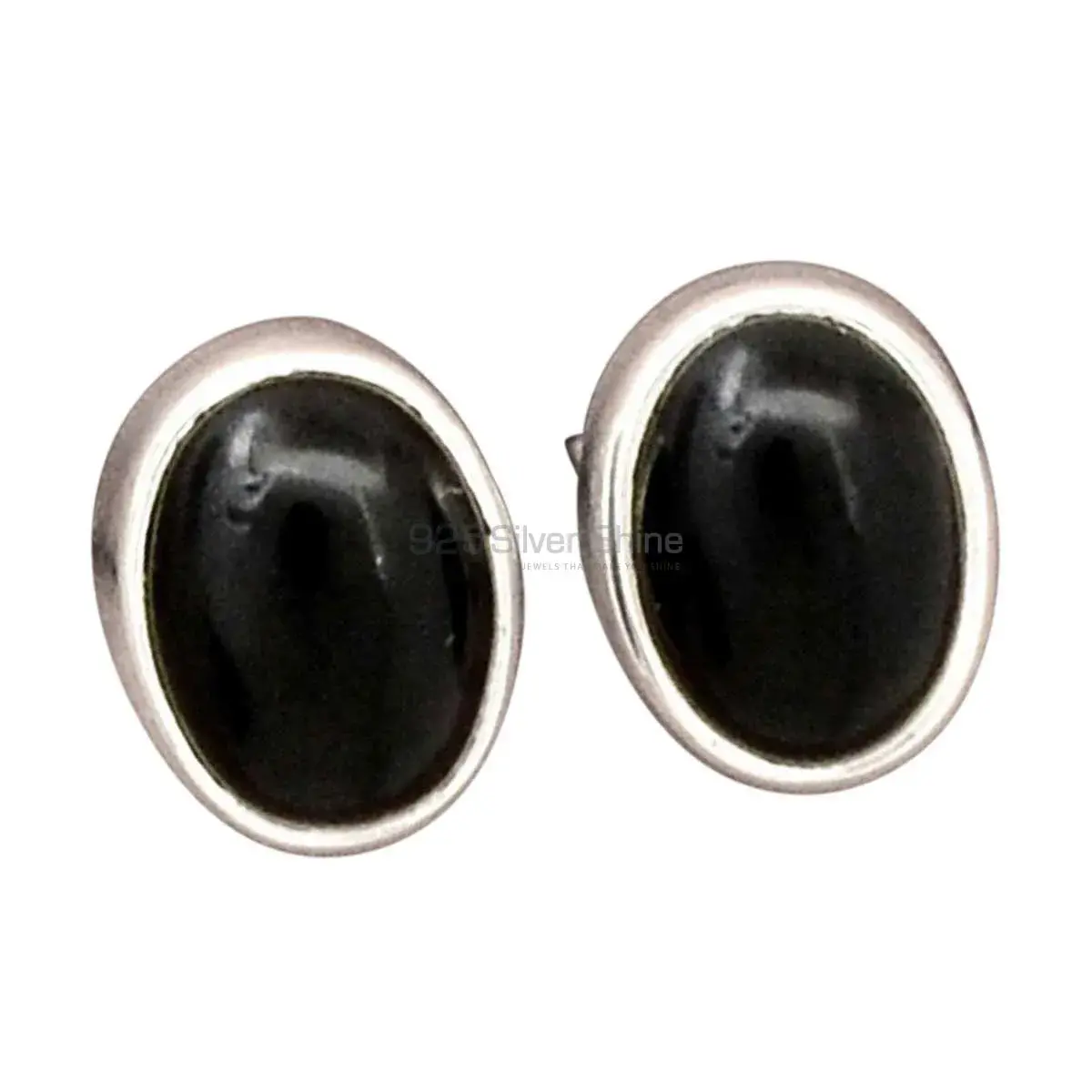 Best Design 925 Sterling Silver Handmade Earrings Exporters In Black Onyx Gemstone Jewelry 925SE2709_3