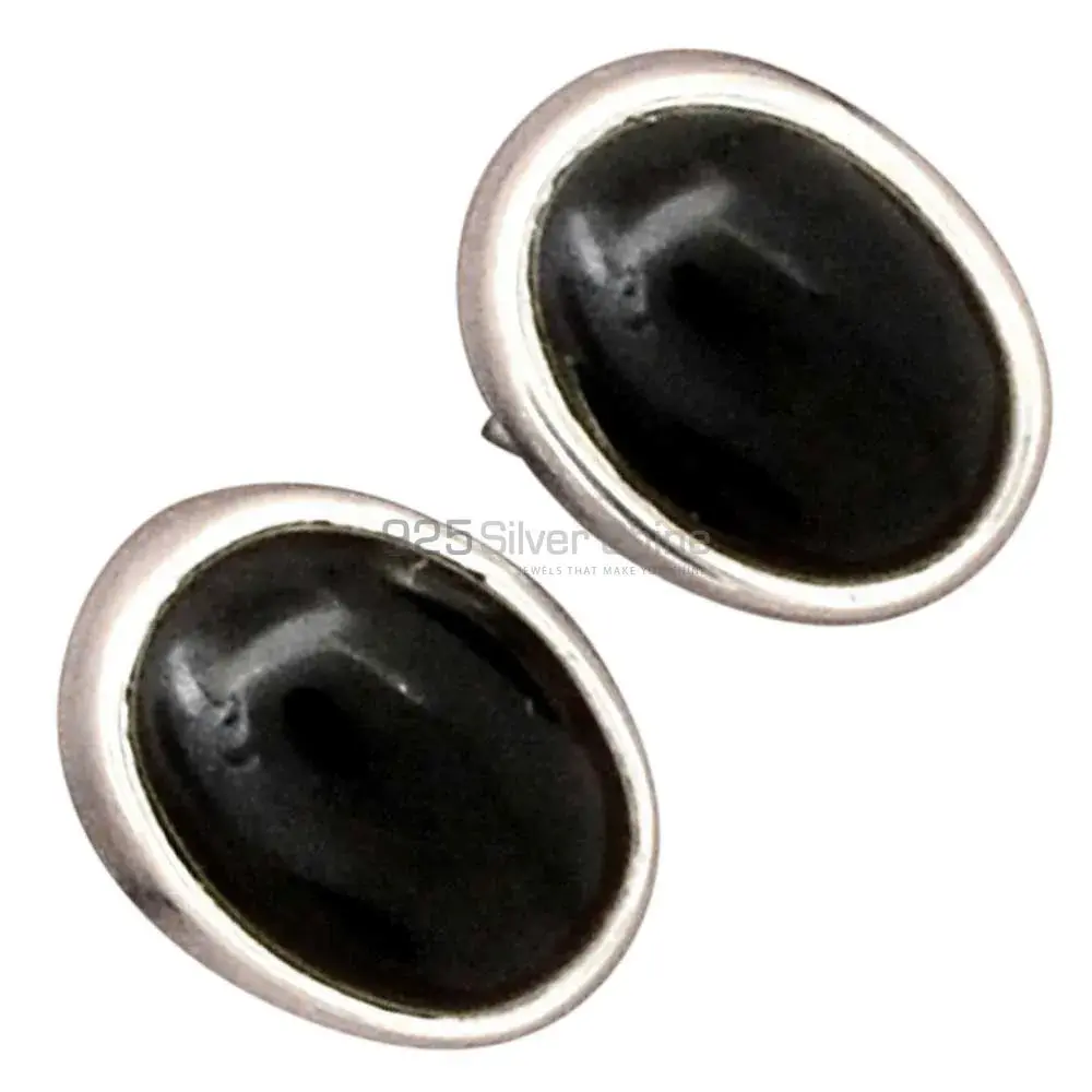 Best Design 925 Sterling Silver Handmade Earrings Exporters In Black Onyx Gemstone Jewelry 925SE2709_4