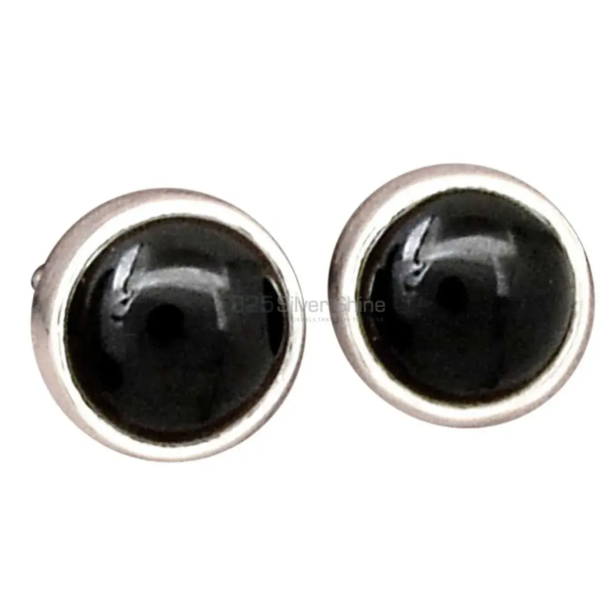 Best Design 925 Sterling Silver Handmade Earrings Exporters In Black Onyx Gemstone Jewelry 925SE2709_5