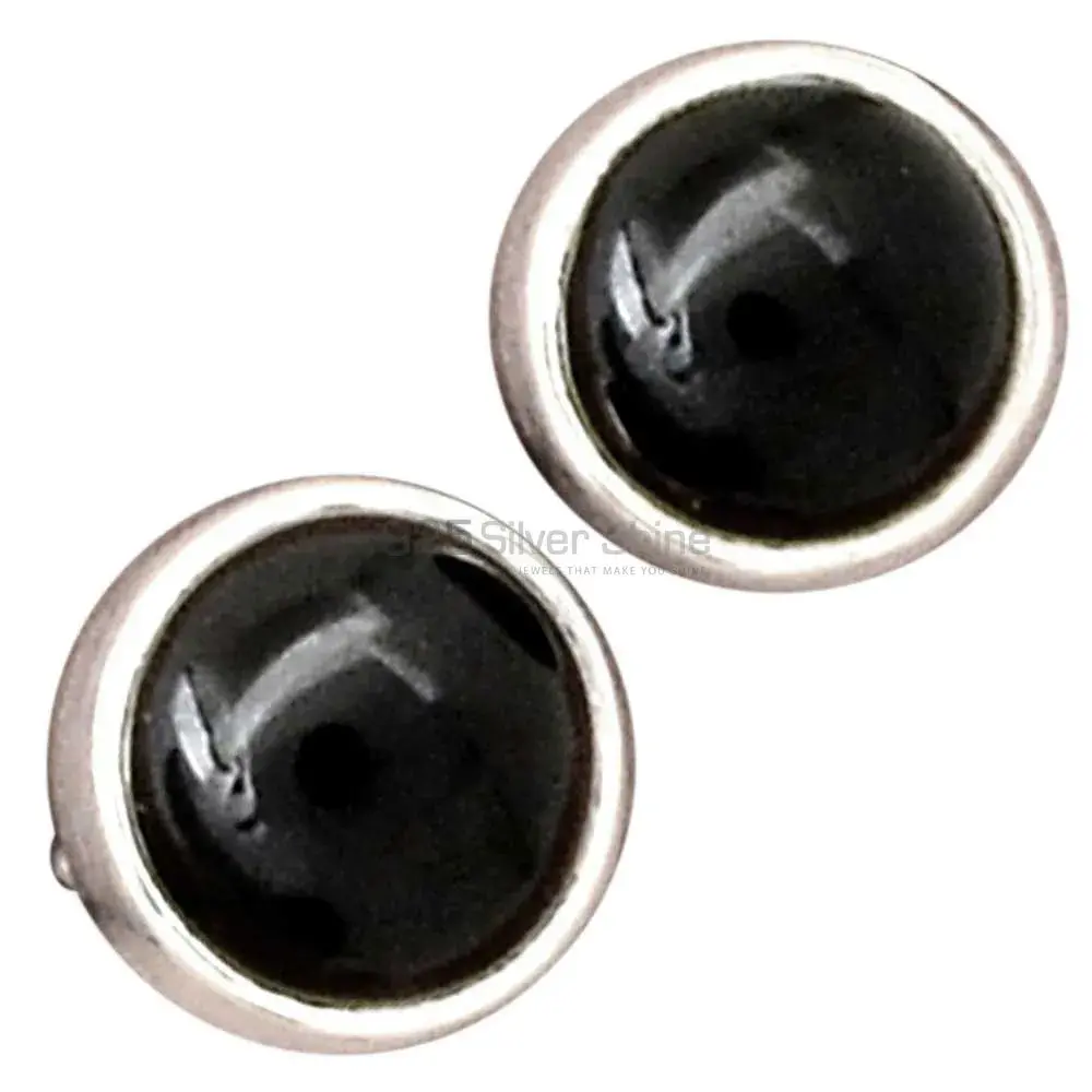 Best Design 925 Sterling Silver Handmade Earrings Exporters In Black Onyx Gemstone Jewelry 925SE2709_6
