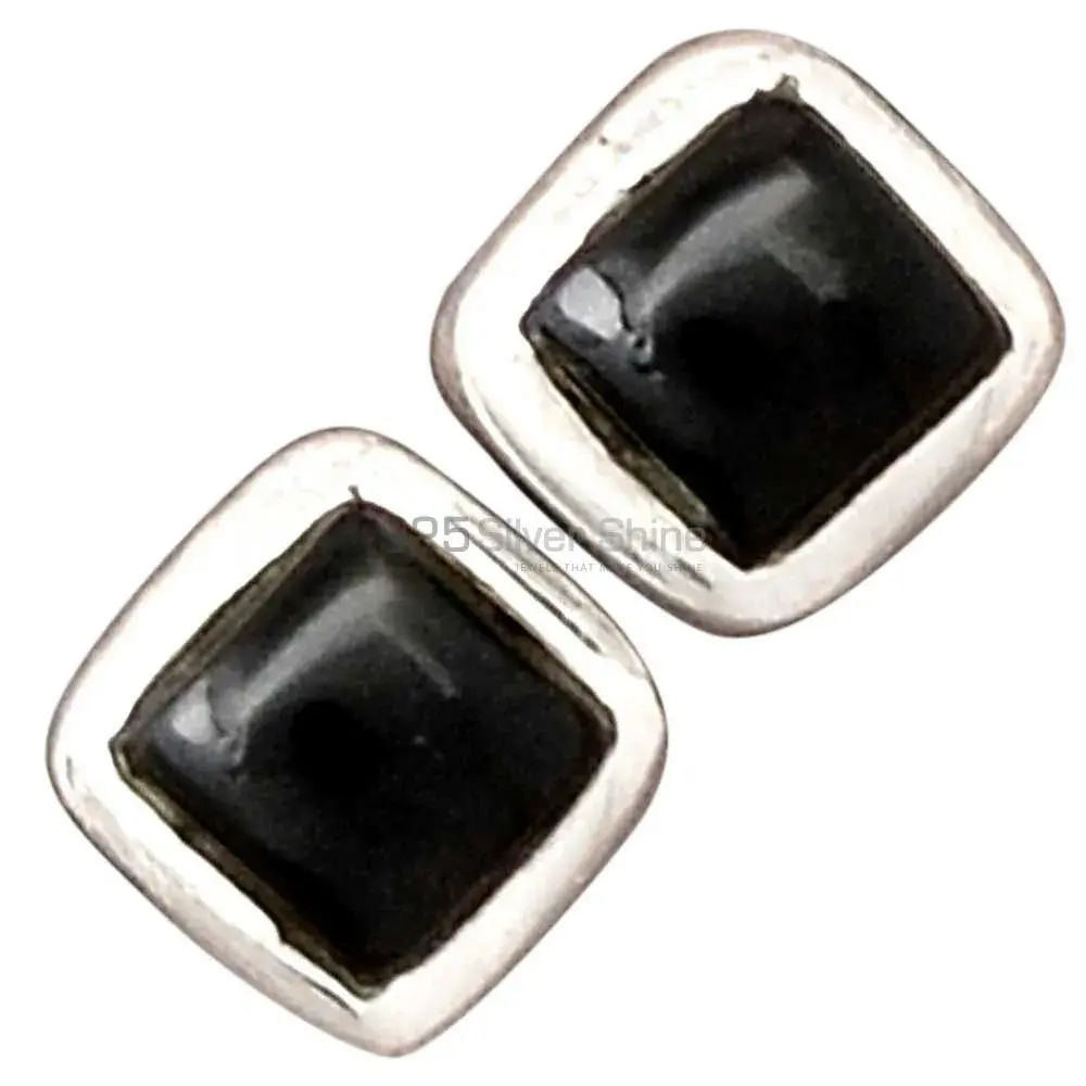 Best Design 925 Sterling Silver Handmade Earrings Exporters In Black Onyx Gemstone Jewelry 925SE2709_8