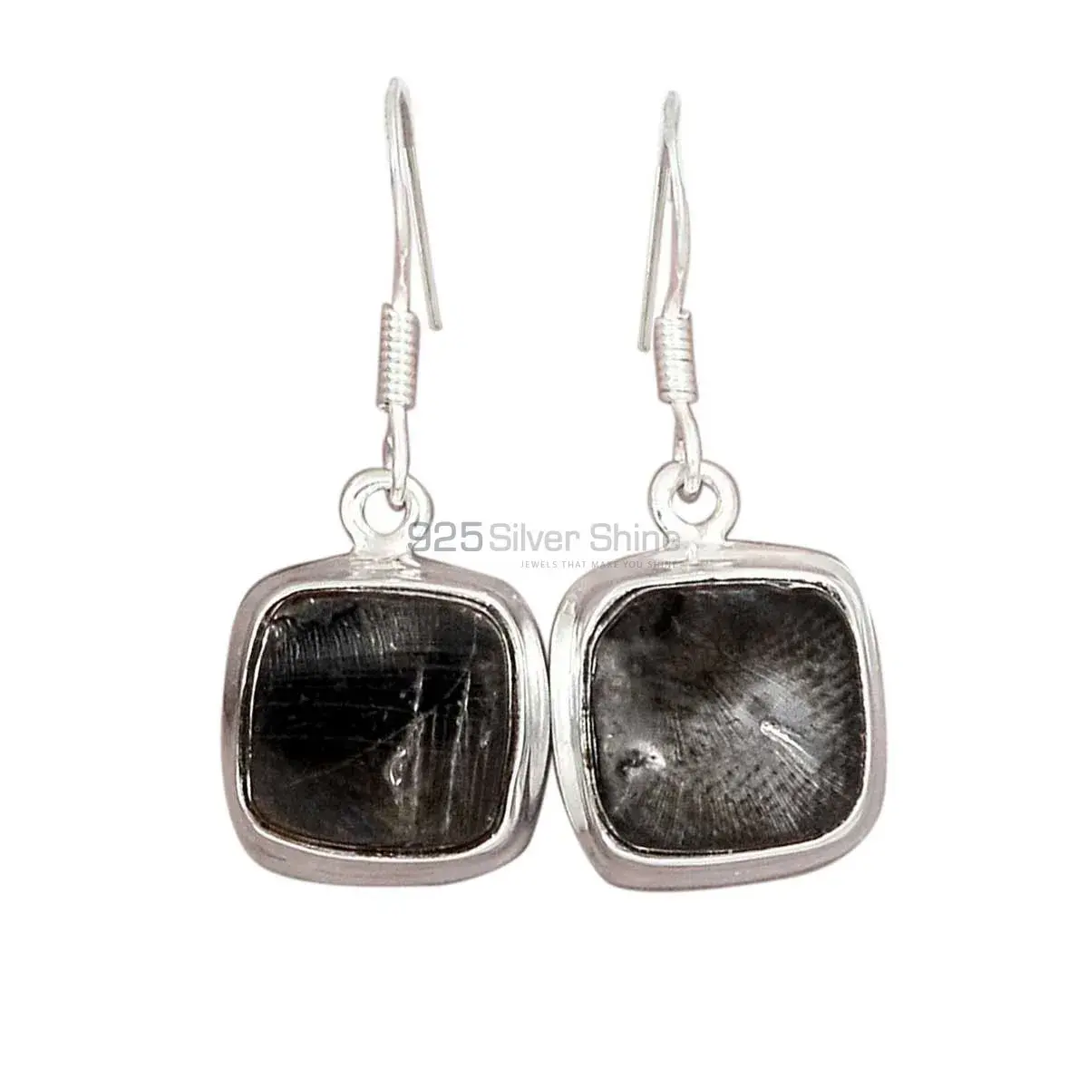 925 Sterling Silver Handmade Earrings In Black Tourmaline Gemstone Jewelry 925SE2562_1