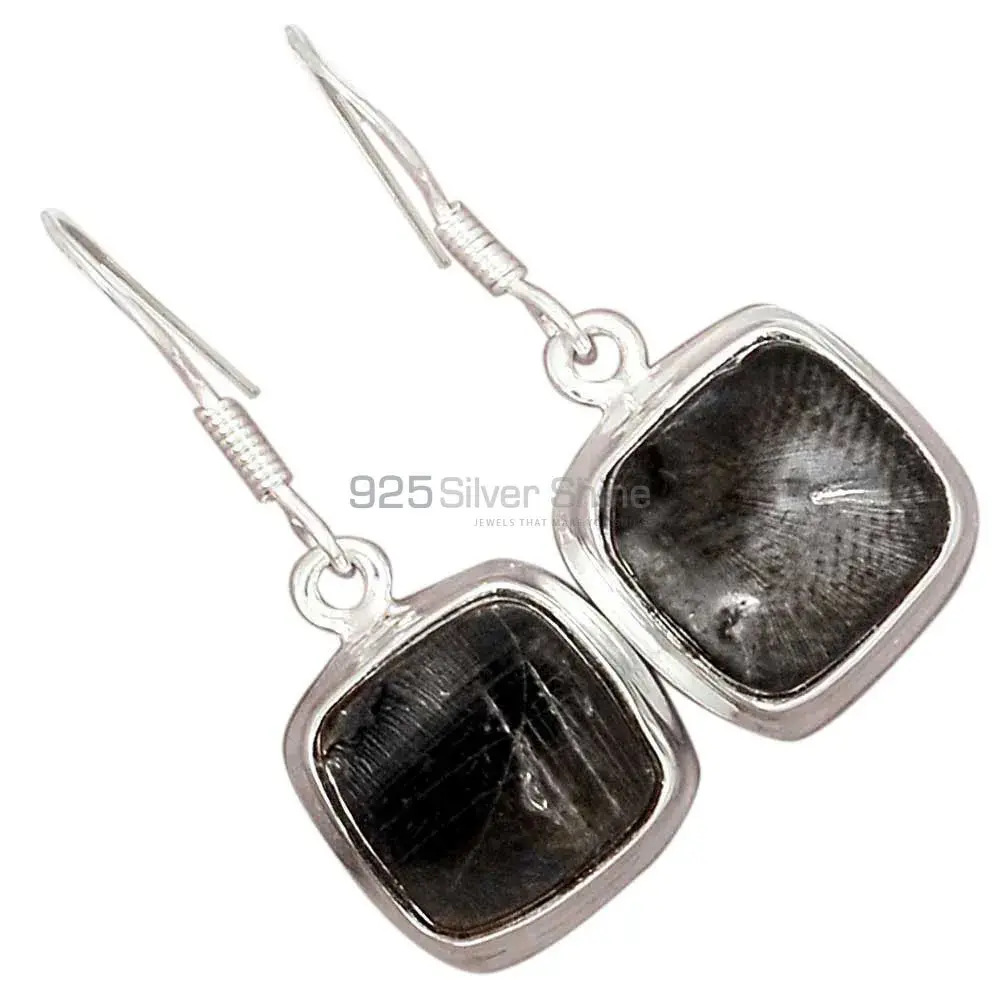Best Design 925 Sterling Silver Handmade Earrings In Black Tourmaline Gemstone Jewelry 925SE2562_3