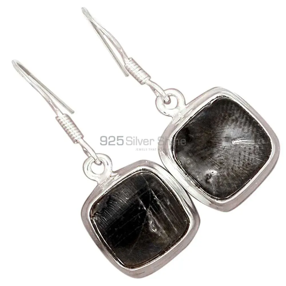 925 Sterling Silver Handmade Earrings In Black Tourmaline Gemstone Jewelry 925SE2562_5