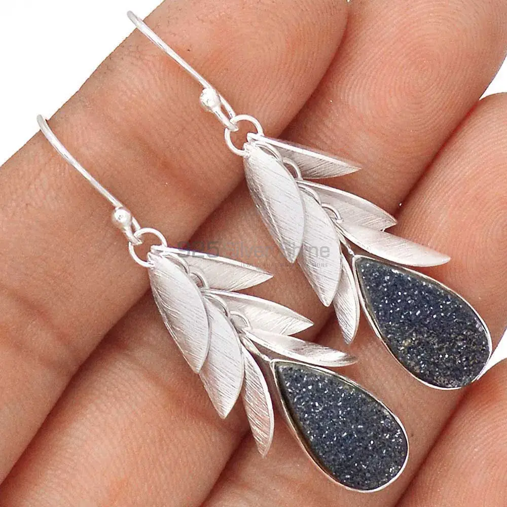 Best Design 925 Sterling Silver Handmade Earrings Exporters In Druzy Gemstone Jewelry 925SE3038_0