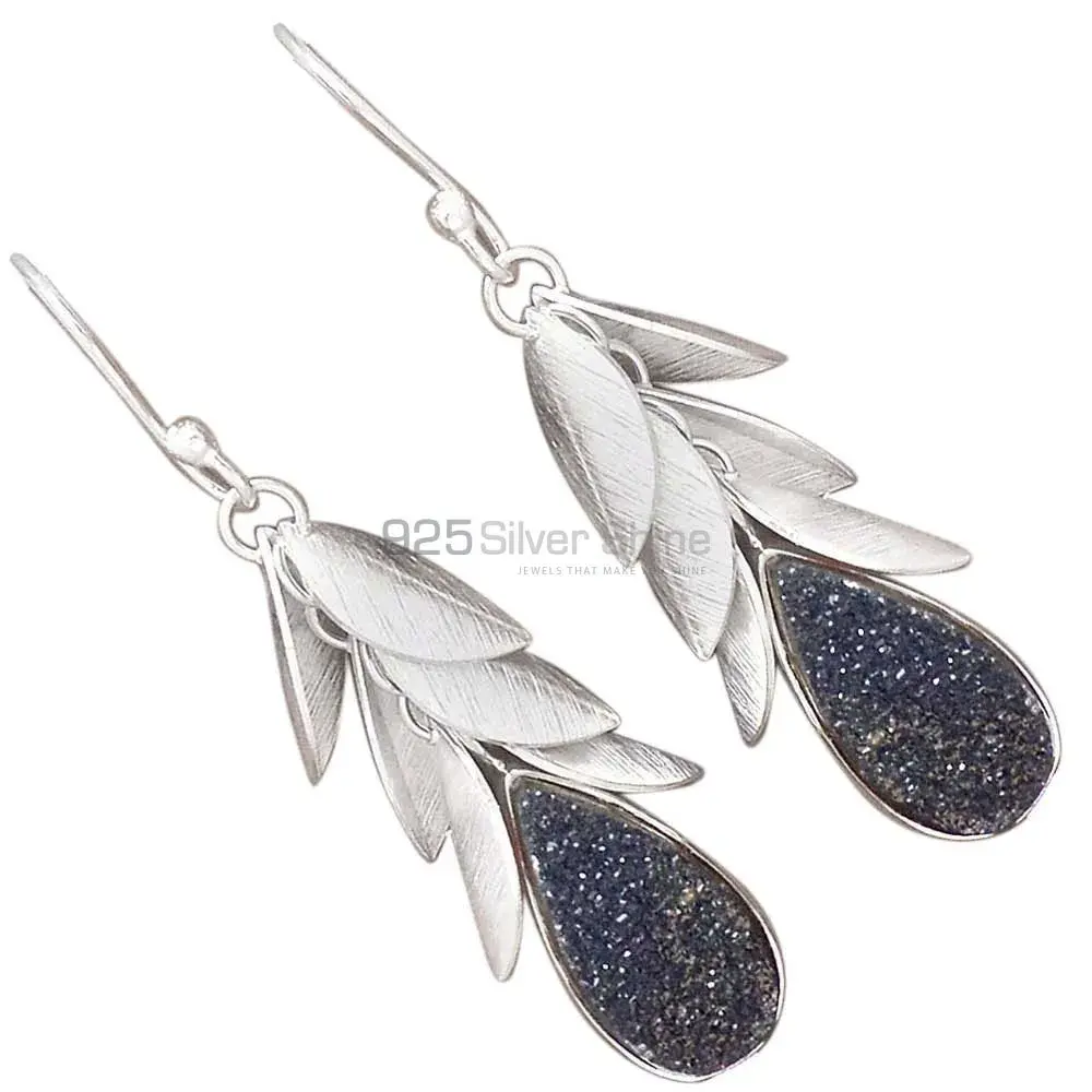 Best Design 925 Sterling Silver Handmade Earrings Exporters In Druzy Gemstone Jewelry 925SE3038_1