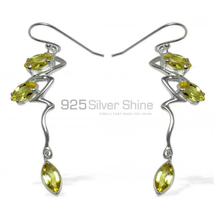 Best Design 925 Sterling Silver Handmade Earrings Exporters In Peridot Gemstone Jewelry 925SE926