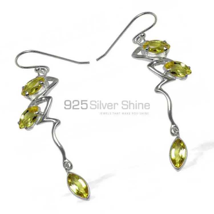 Best Design 925 Sterling Silver Handmade Earrings Exporters In Peridot Gemstone Jewelry 925SE926_0