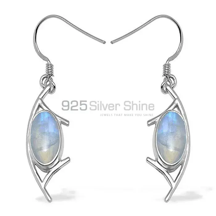 Best Design 925 Sterling Silver Handmade Earrings Exporters In Rainbow Moonstone Jewelry 925SE1005