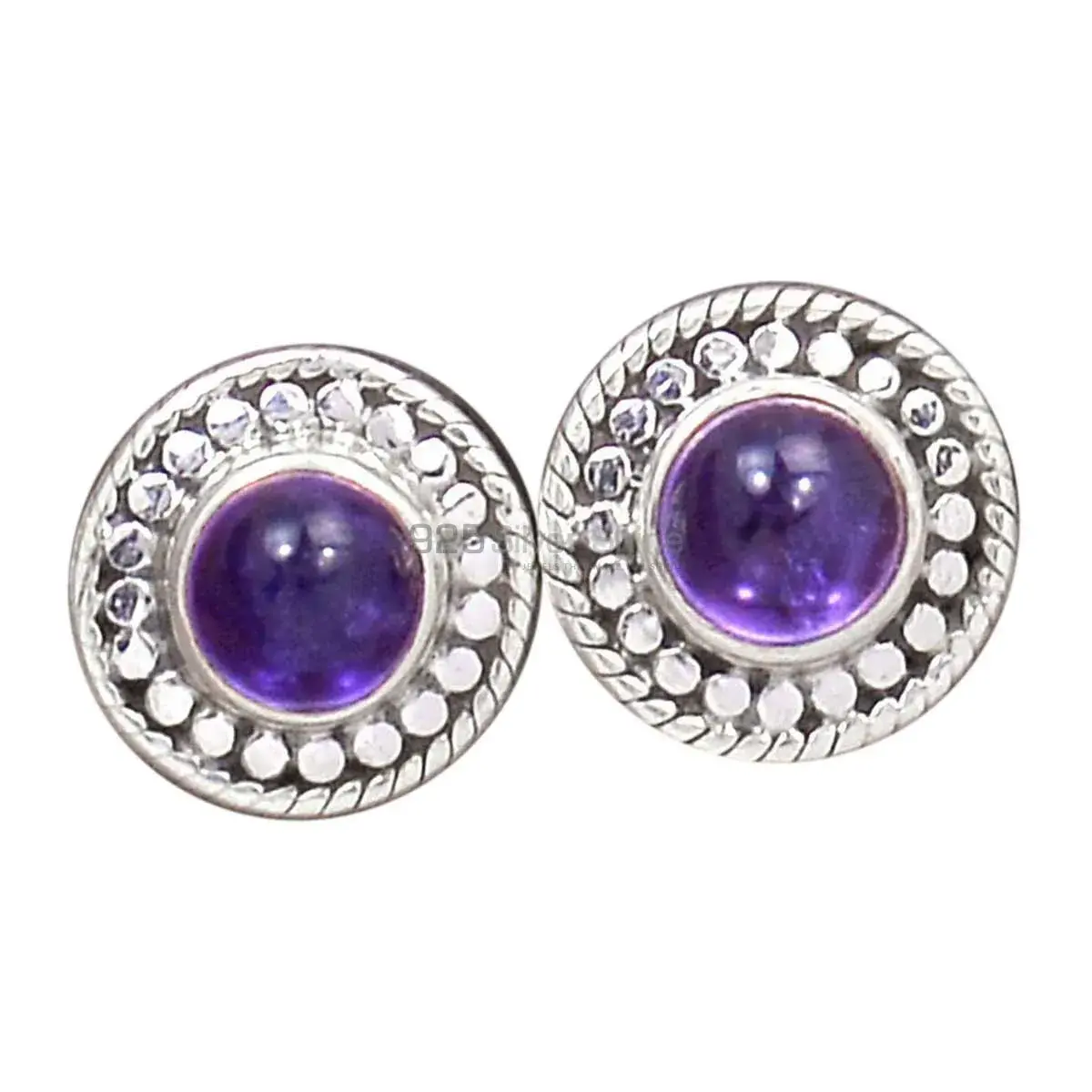 Best Design 925 Sterling Silver Handmade Earrings Manufacturer In Amethyst Gemstone Jewelry 925SE2698