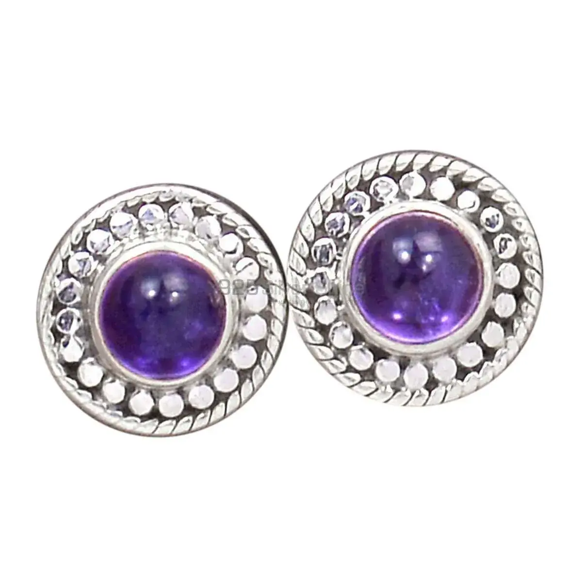 925 Sterling Silver Handmade Earrings In Amethyst Gemstone Jewelry 925SE2698_2