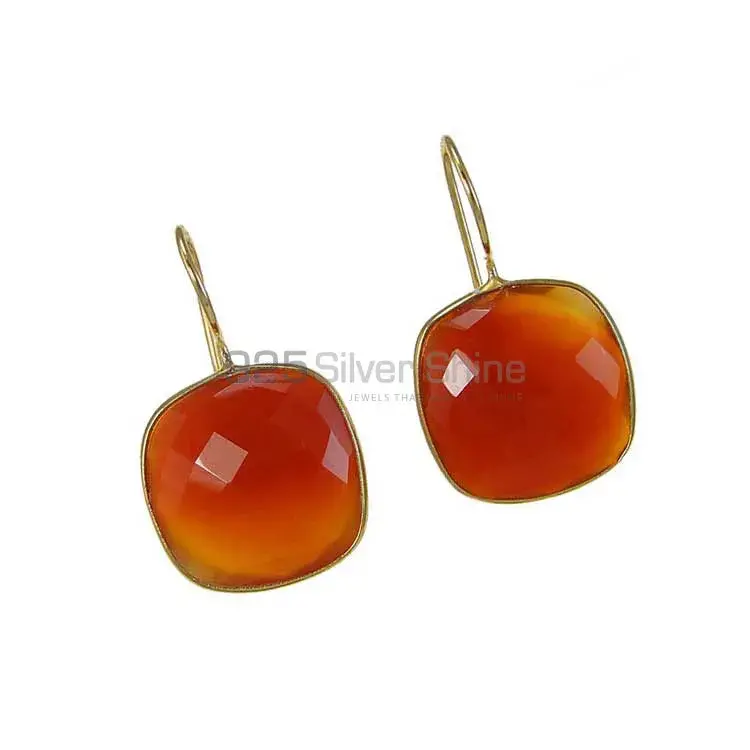 Best Design 925 Sterling Silver Handmade Earrings Manufacturer In Carnelian Gemstone Jewelry 925SE1972_0