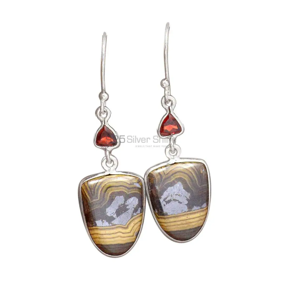 925 Sterling Silver Handmade Earrings In Multi Gemstone Jewelry 925SE2786_0