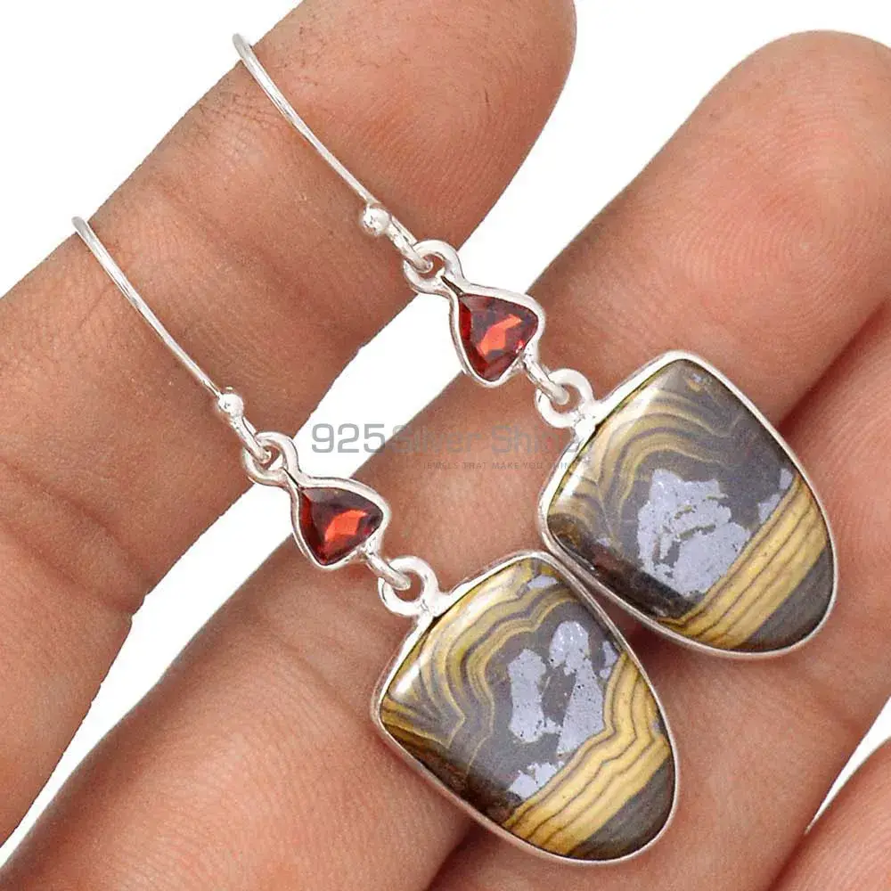 925 Sterling Silver Handmade Earrings In Multi Gemstone Jewelry 925SE2786_2