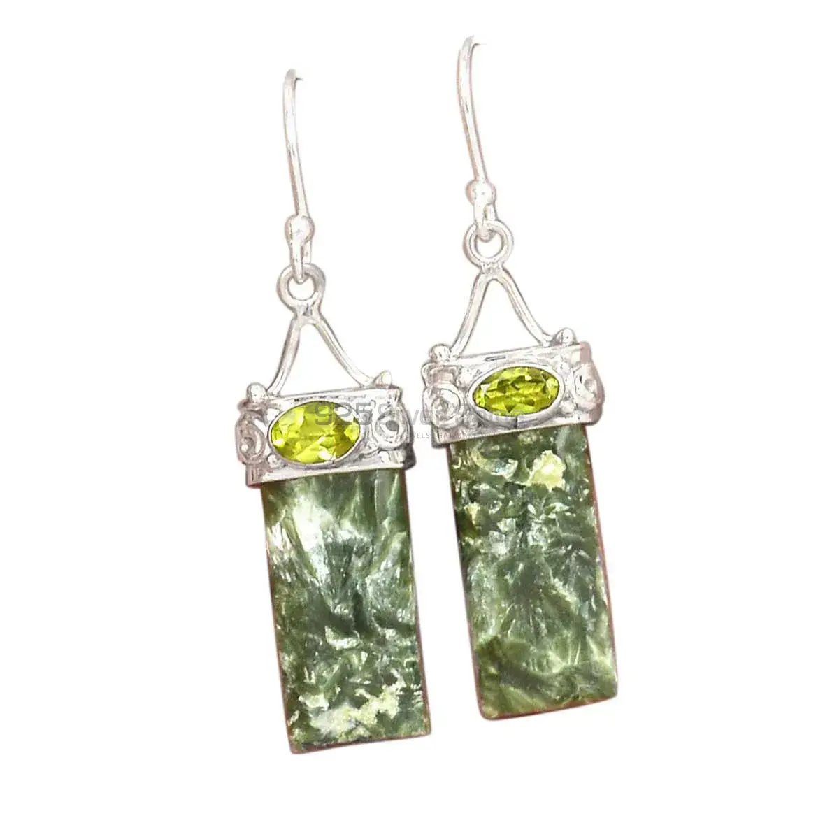 925 Sterling Silver Handmade Earrings In Multi Gemstone Jewelry 925SE3102_0