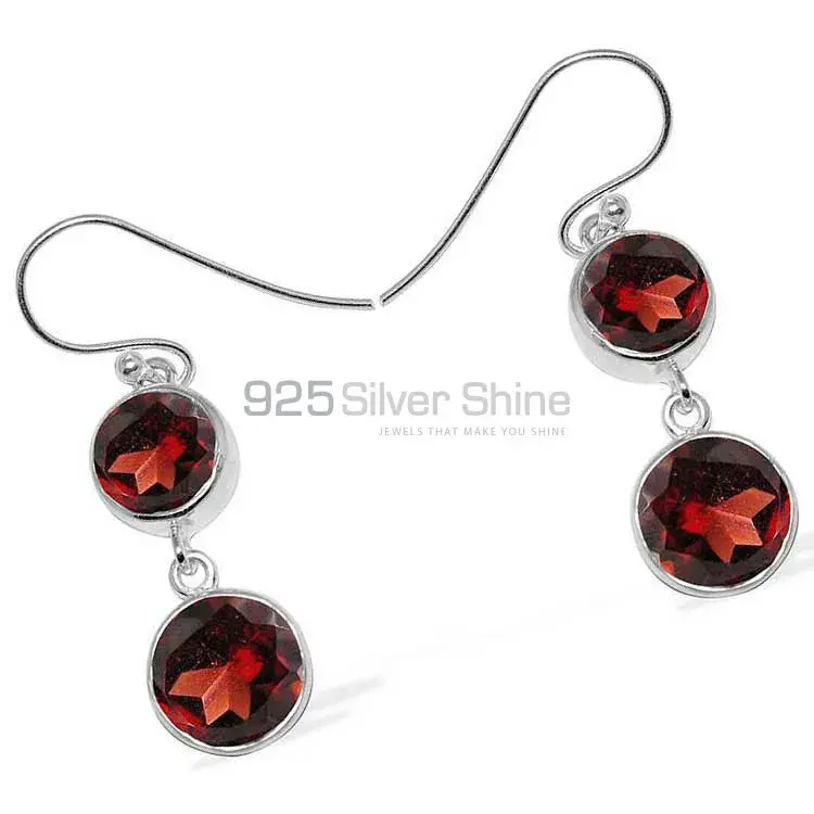 Best Design 925 Sterling Silver Handmade Earrings Suppliers In Garnet Gemstone Jewelry 925SE1158_0