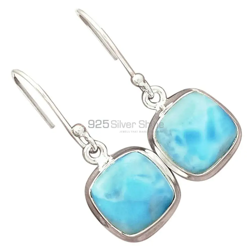 Best Design 925 Sterling Silver Handmade Earrings Suppliers In Larimar Gemstone Jewelry 925SE2796_8