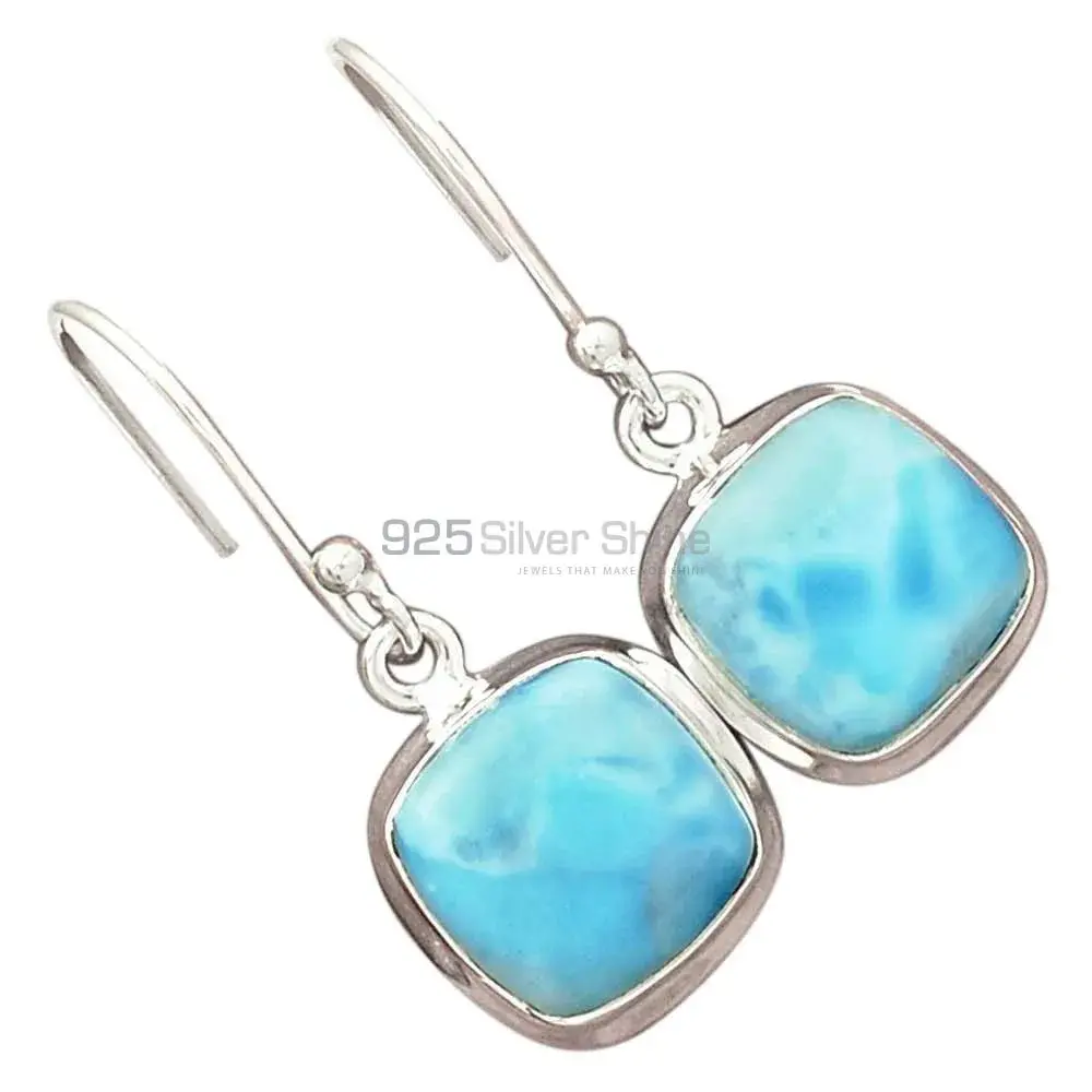 925 Sterling Silver Handmade Earrings In Larimar Gemstone Jewelry 925SE2796_9