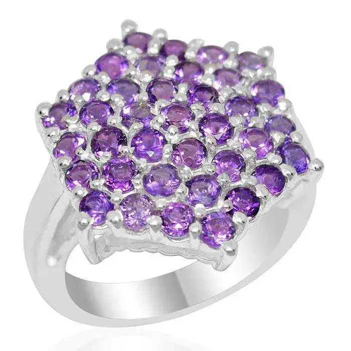 Best Design 925 Sterling Silver Handmade Rings Exporters In Amethyst Gemstone Jewelry 925SR2054