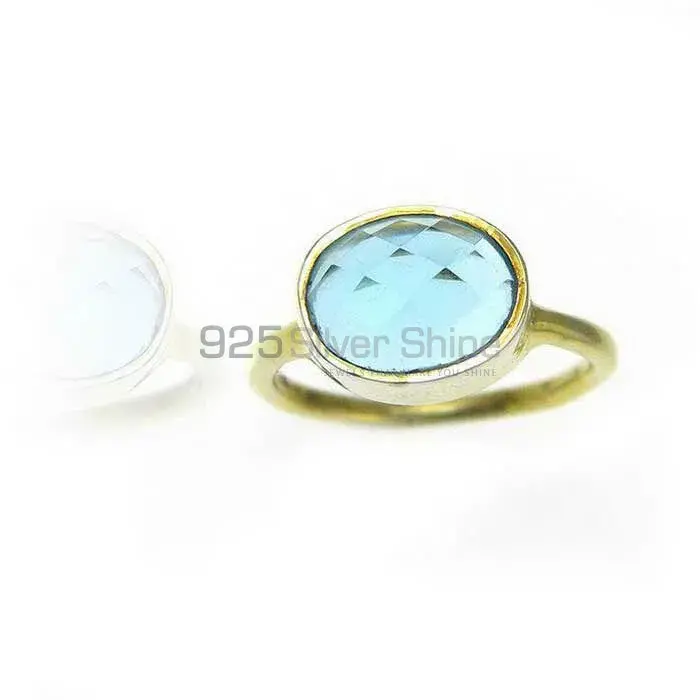 Best Design 925 Sterling Silver Handmade Rings Exporters In Blue Topaz Gemstone Jewelry 925SR3815_1