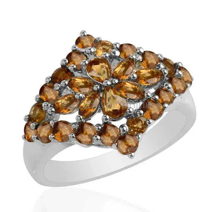 Best Design 925 Sterling Silver Handmade Rings Exporters In Citrine Gemstone Jewelry 925SR1750