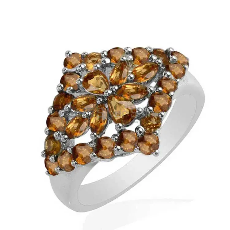 925 Sterling Silver Handmade Rings In Citrine Gemstone Jewelry 925SR1750_1