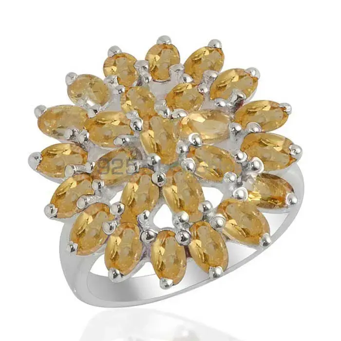 Best Design 925 Sterling Silver Handmade Rings Exporters In Citrine Gemstone Jewelry 925SR2133