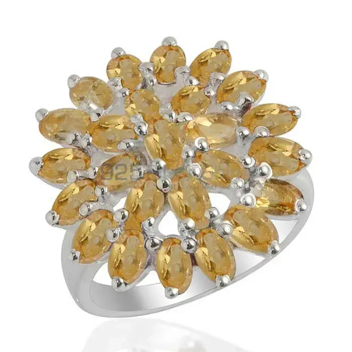 925 Sterling Silver Handmade Rings In Citrine Gemstone Jewelry 925SR2133_0