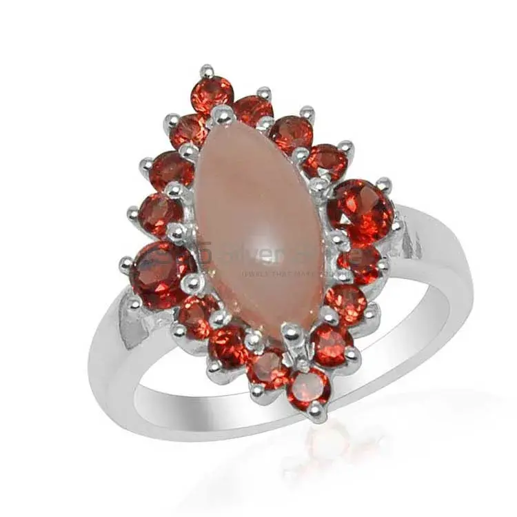 925 Sterling Silver Handmade Rings In Multi Gemstone Jewelry 925SR1513_1