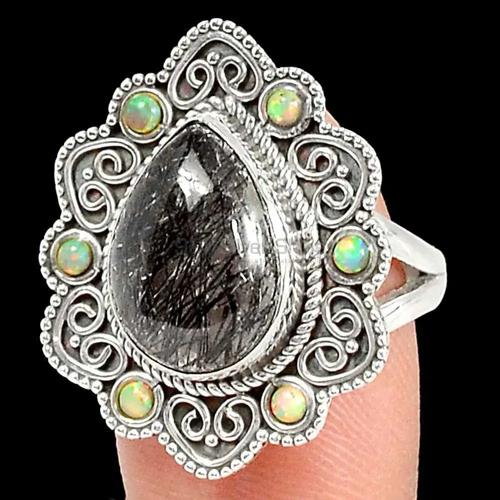 Best Design 925 Sterling Silver Handmade Rings Exporters In Multi Gemstone Jewelry 925SR2212