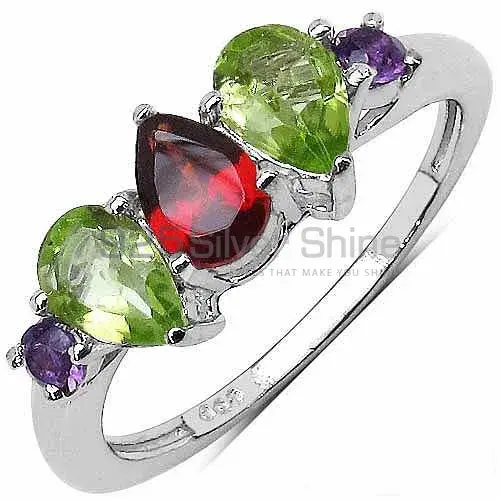 Best Design 925 Sterling Silver Handmade Rings Exporters In Multi Gemstone Jewelry 925SR3342
