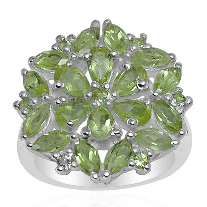 925 Sterling Silver Handmade Rings In Peridot Gemstone Jewelry 925SR1592