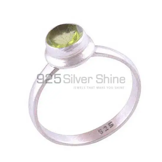 Handmade Peridot Gemstone Silver Rings 925SR3500_0